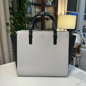 Kate Spade Grey & Black Work Bag with Strap